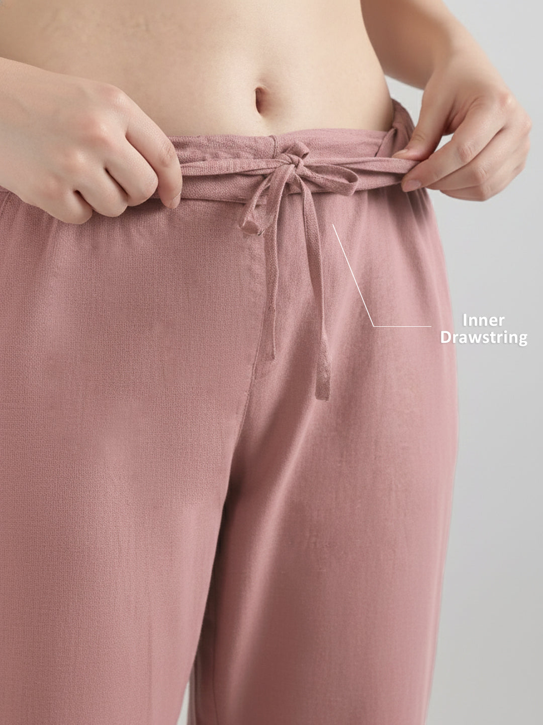 Rose Pink Airy Linen Pants
