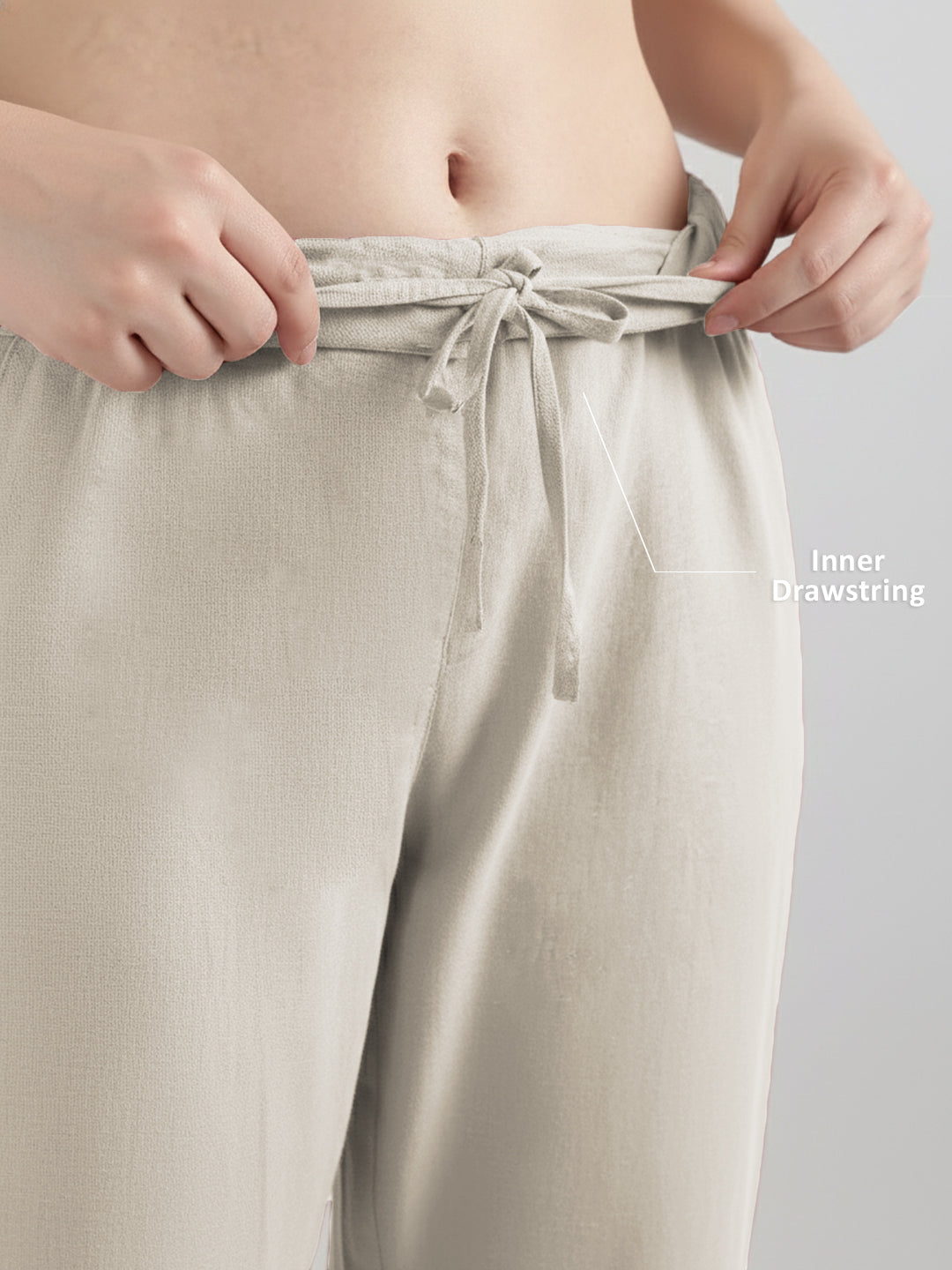 Off-White Airy Linen Pants