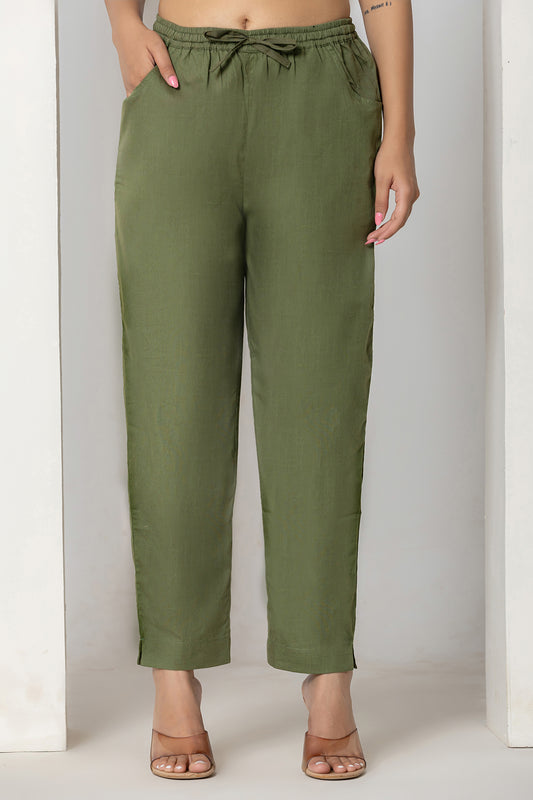 Sage Green Everyday Cotton Pants