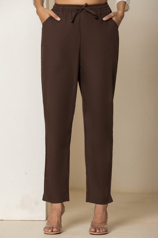Dark Brown Everyday Cotton Pants