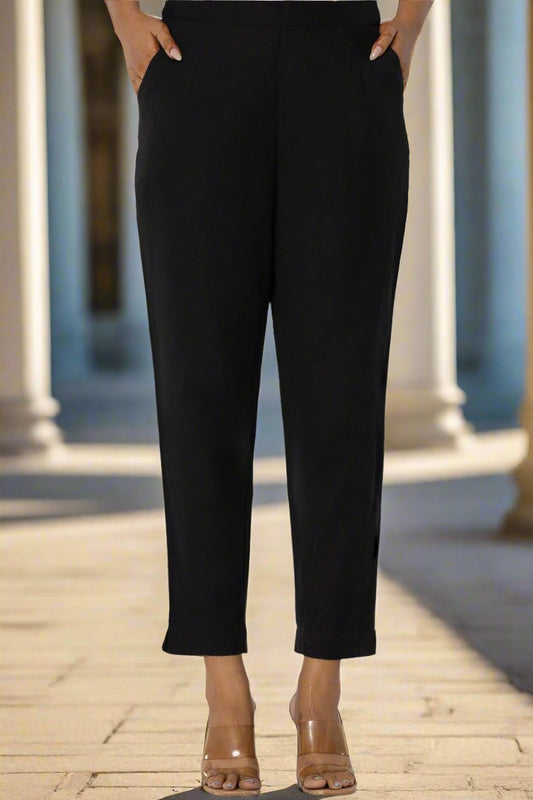 Black Airy Linen Pants