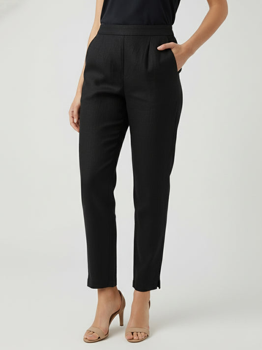 Black Airy Linen Pants