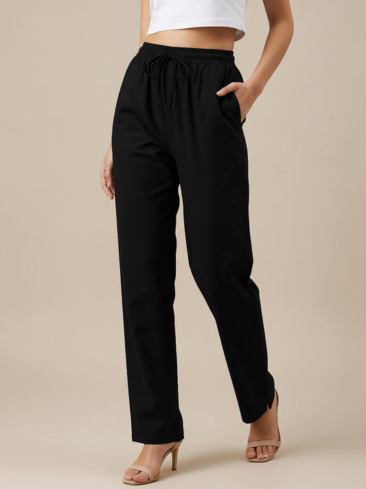 Black Everyday Cotton Pants