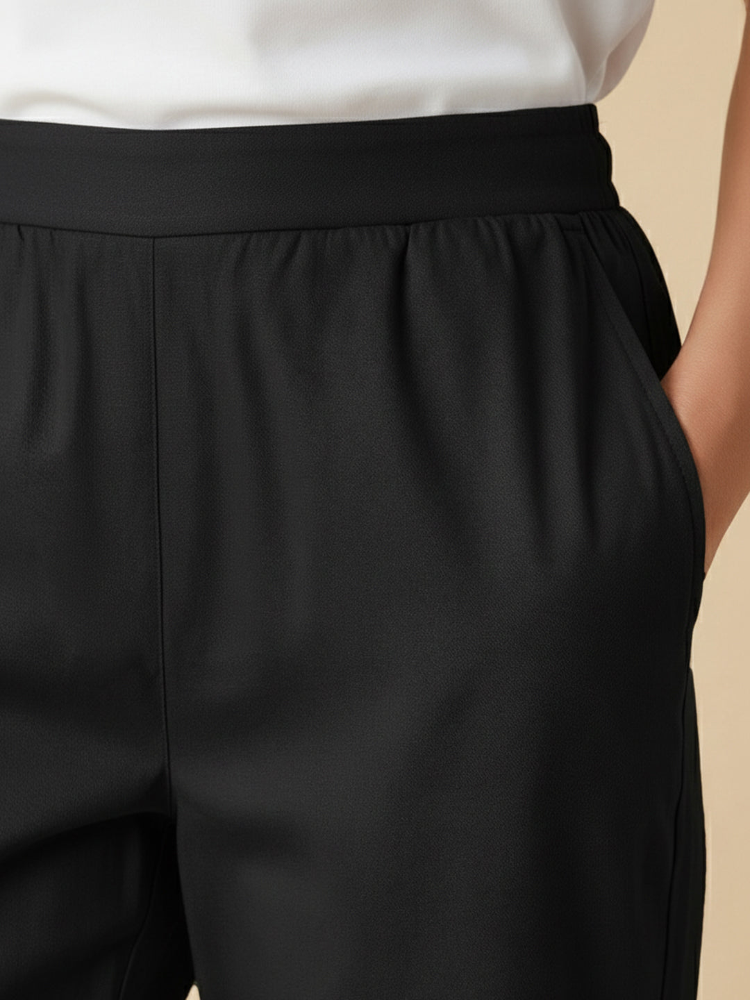 Black Airy Linen Pants