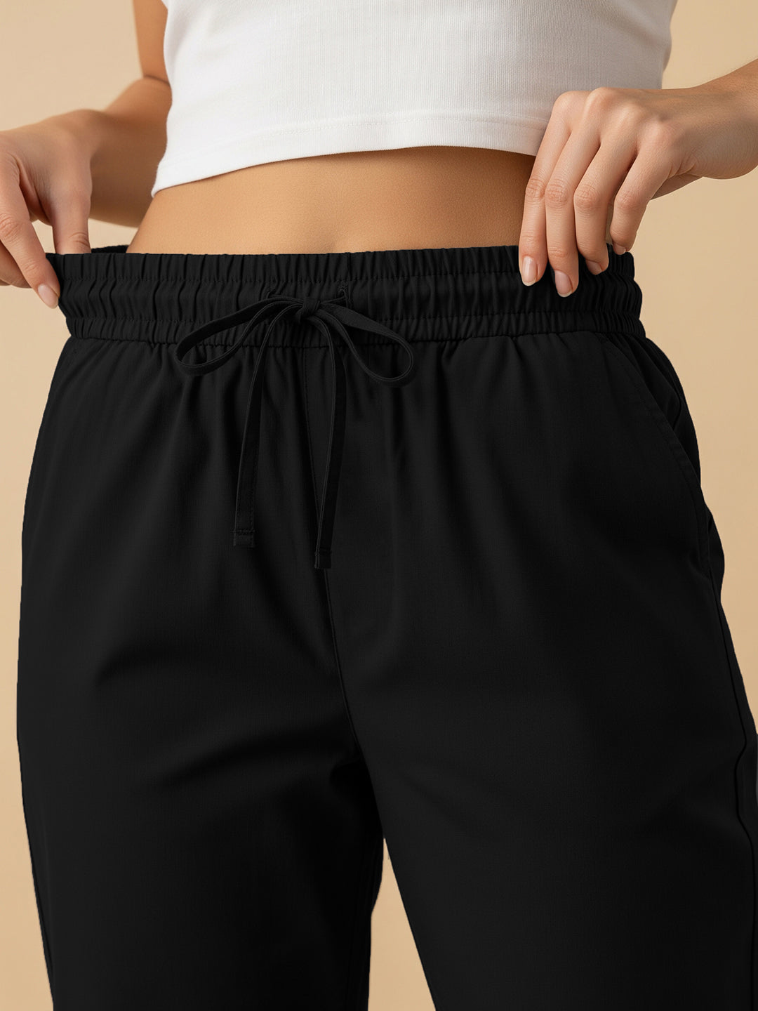 Black Everyday Cotton Pants