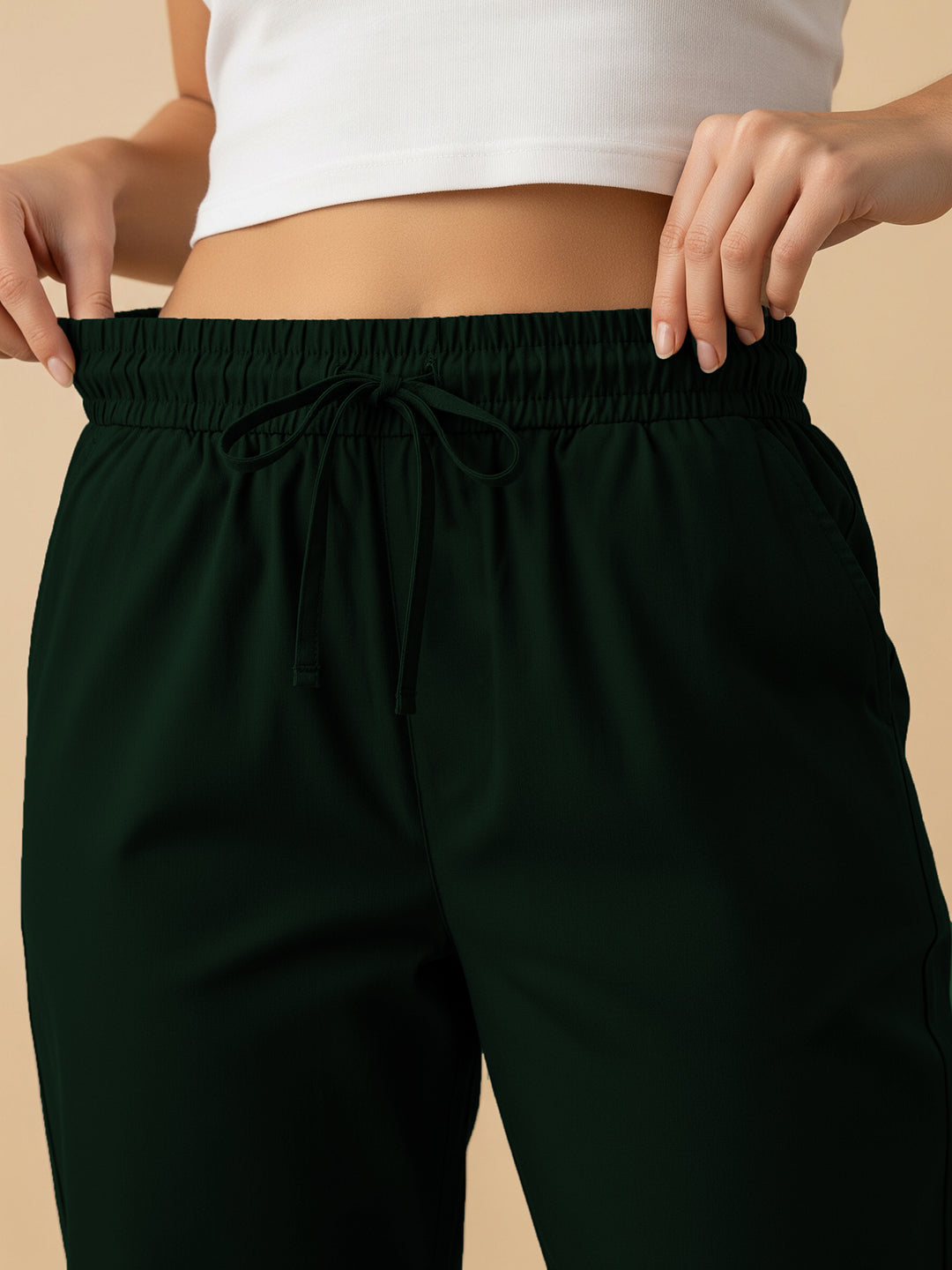Bottle Green Everyday Cotton Pants