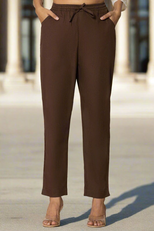 Dark Brown Everyday Cotton Pants