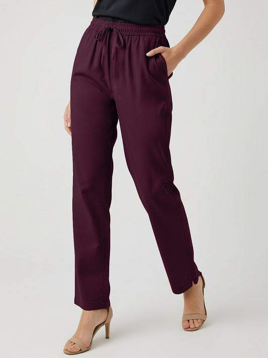 Burgundy Everyday Cotton Pants