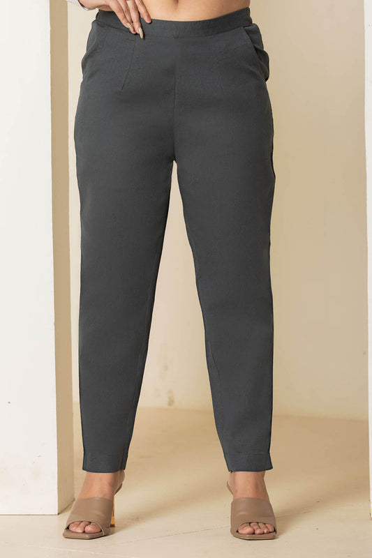 Cement Grey Airy Linen Pants