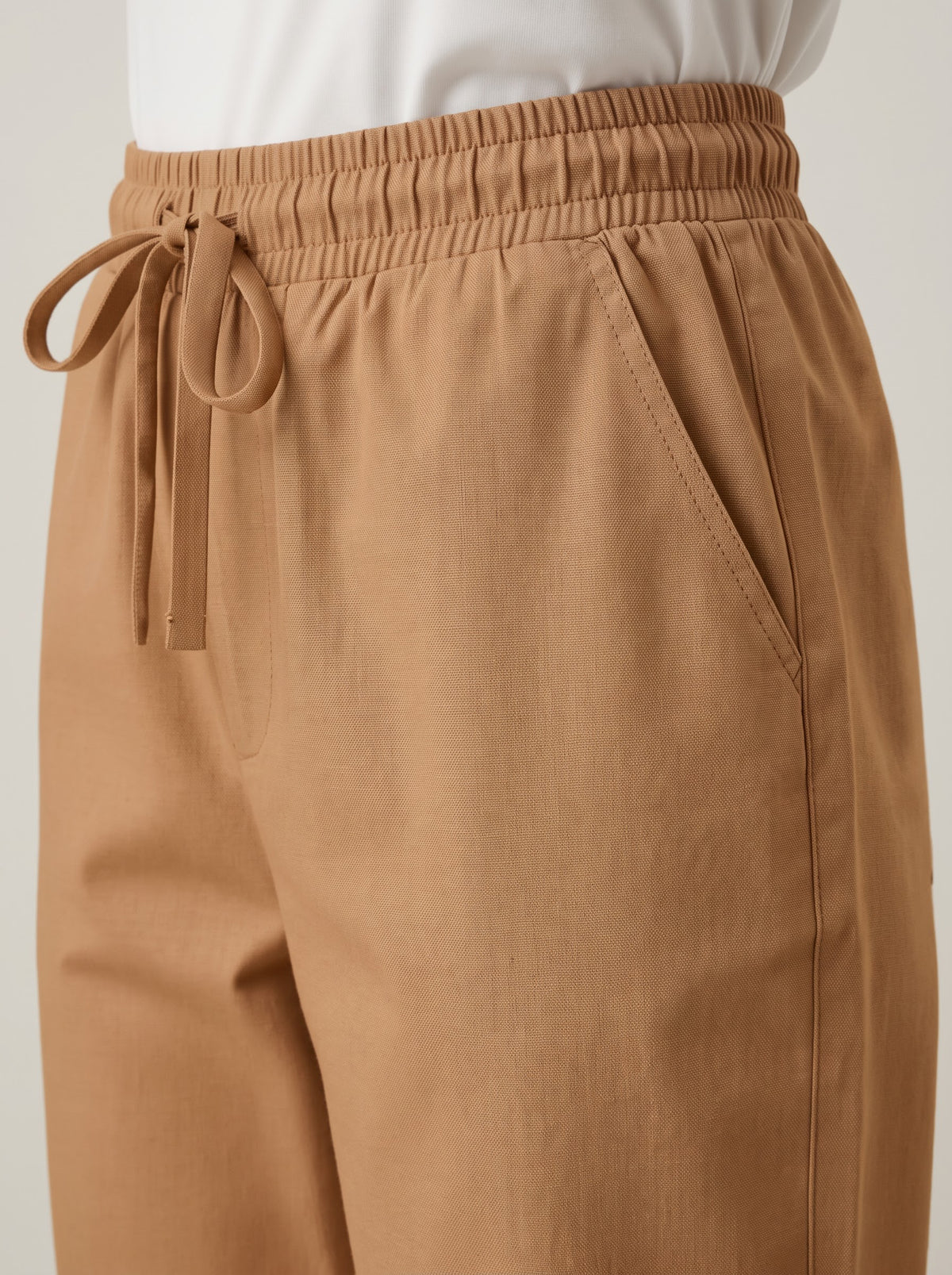 Sand Brown Airy Linen Pants