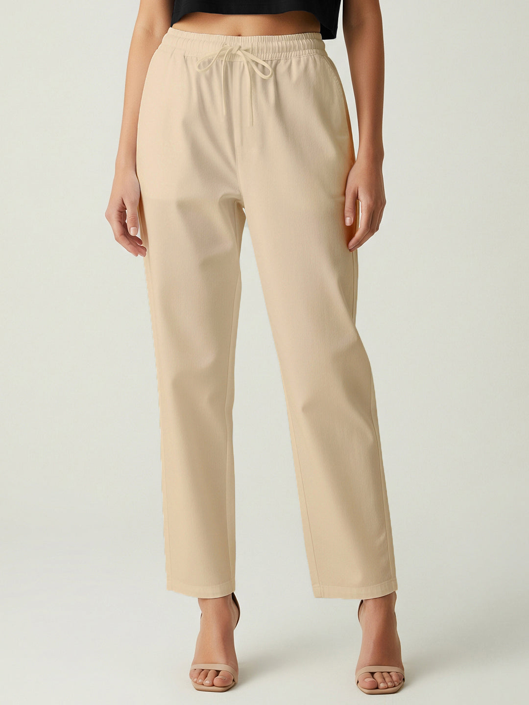 Cream Everyday Cotton Pants