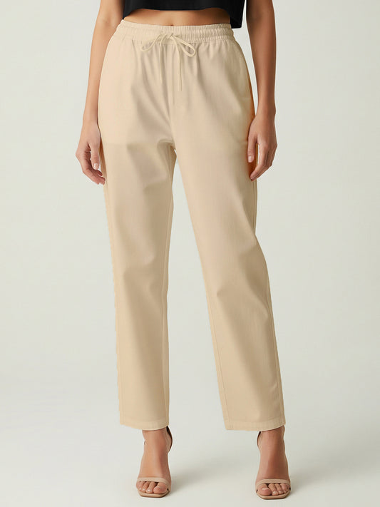 Cream Everyday Cotton Pants