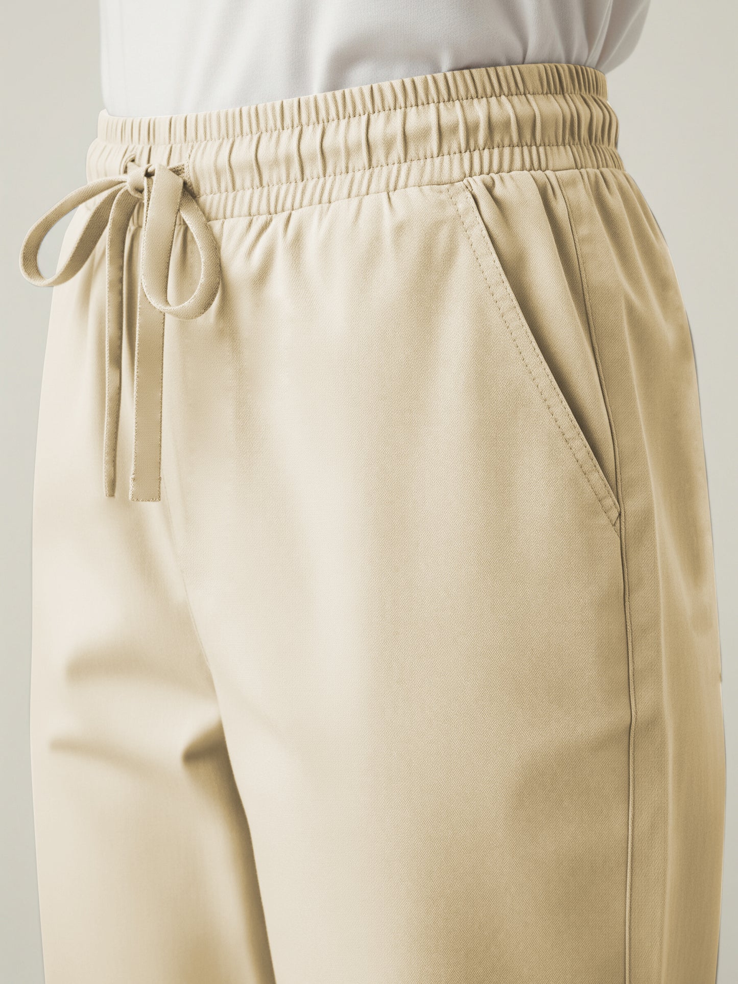 Cream Everyday Cotton Pants