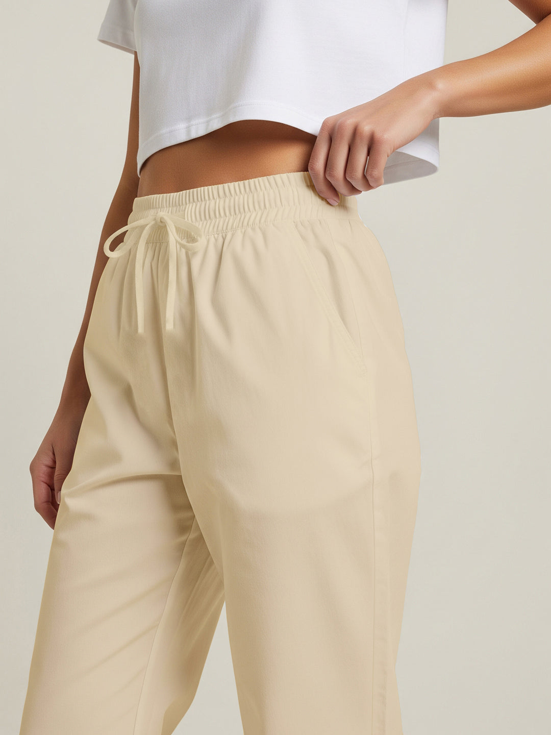 Cream Everyday Cotton Pants