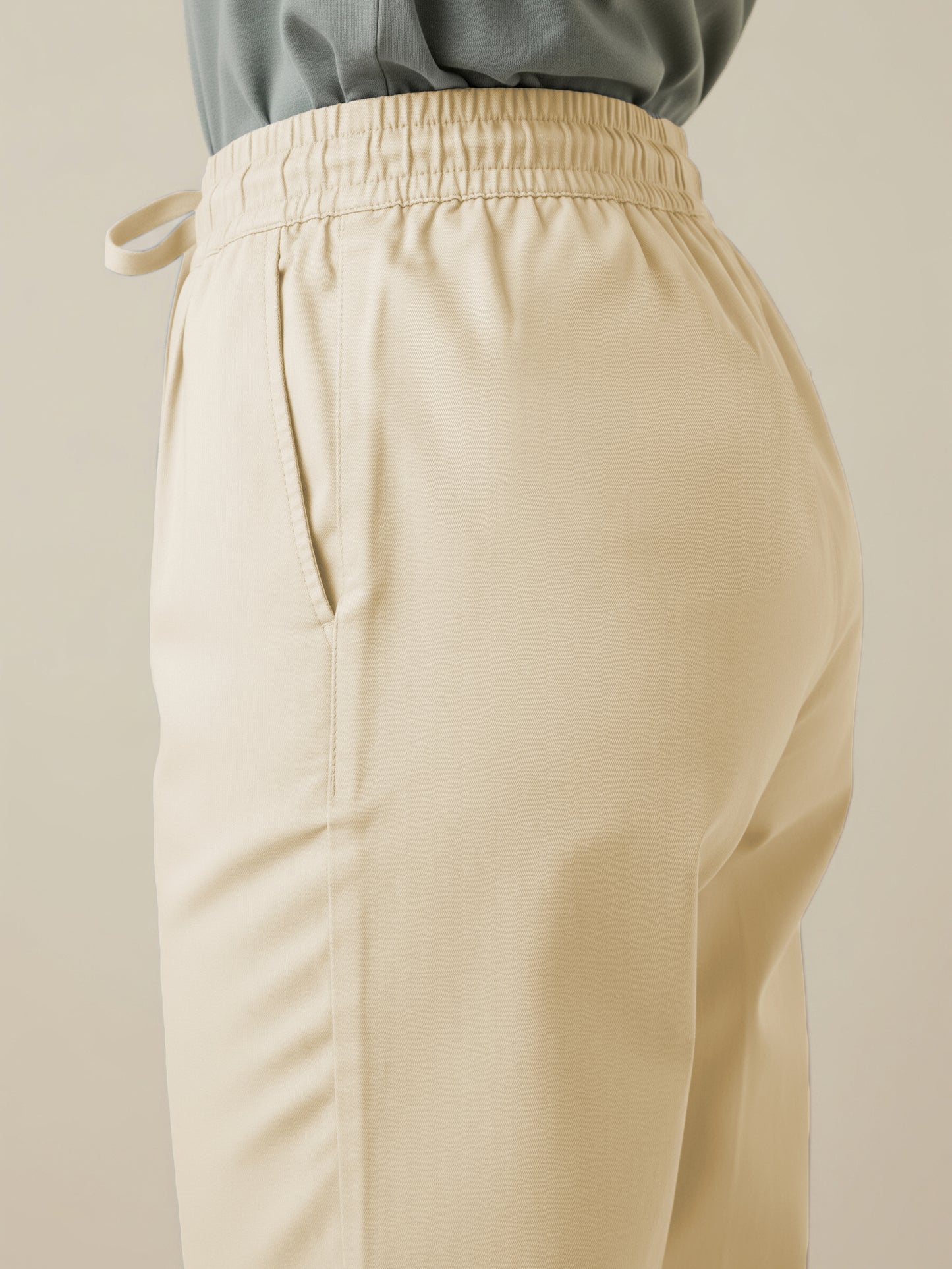 Cream Everyday Cotton Pants