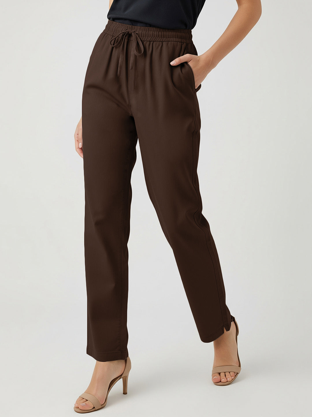 Dark Brown Everyday Cotton Pants