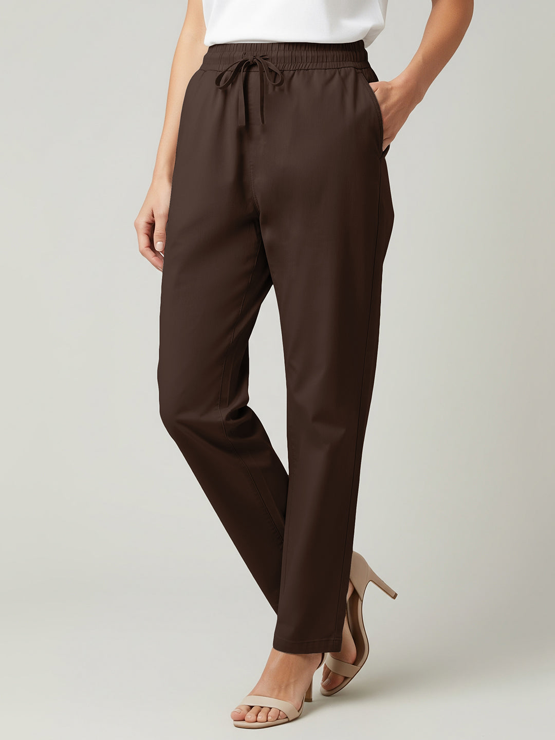 Dark Brown Everyday Cotton Pants