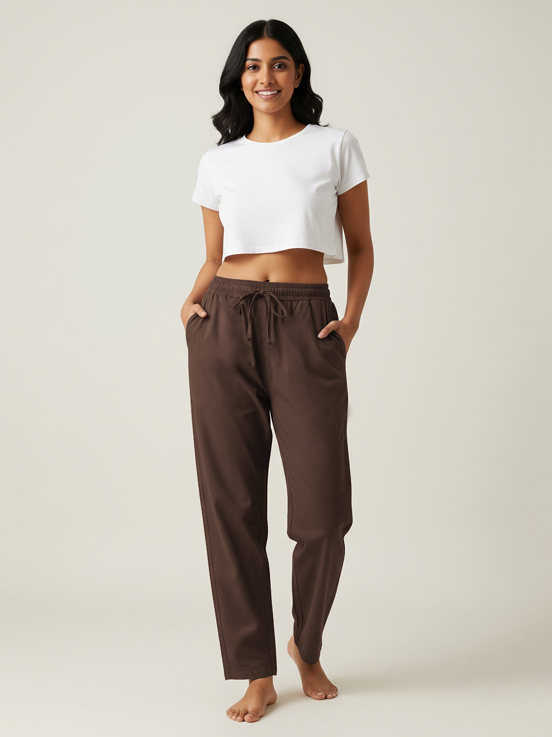 Dark Brown Everyday Cotton Pants