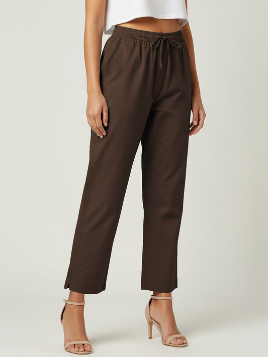 Dark Brown Everyday Cotton Pants