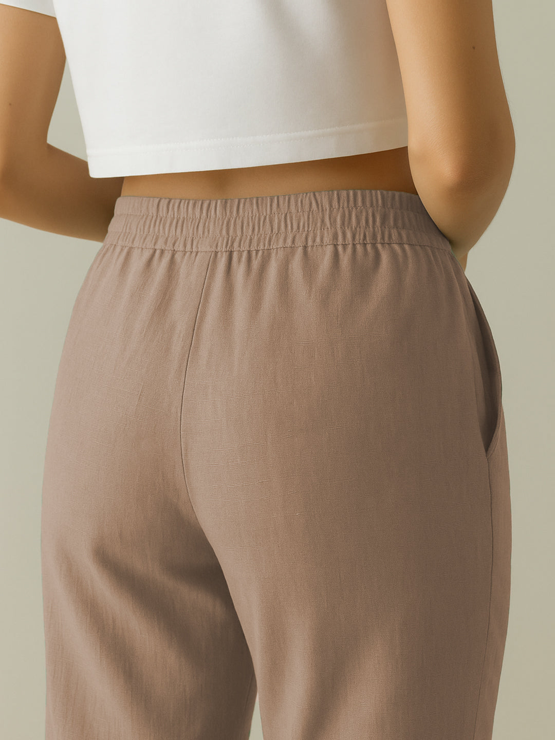 Light Brown Airy Linen Pants