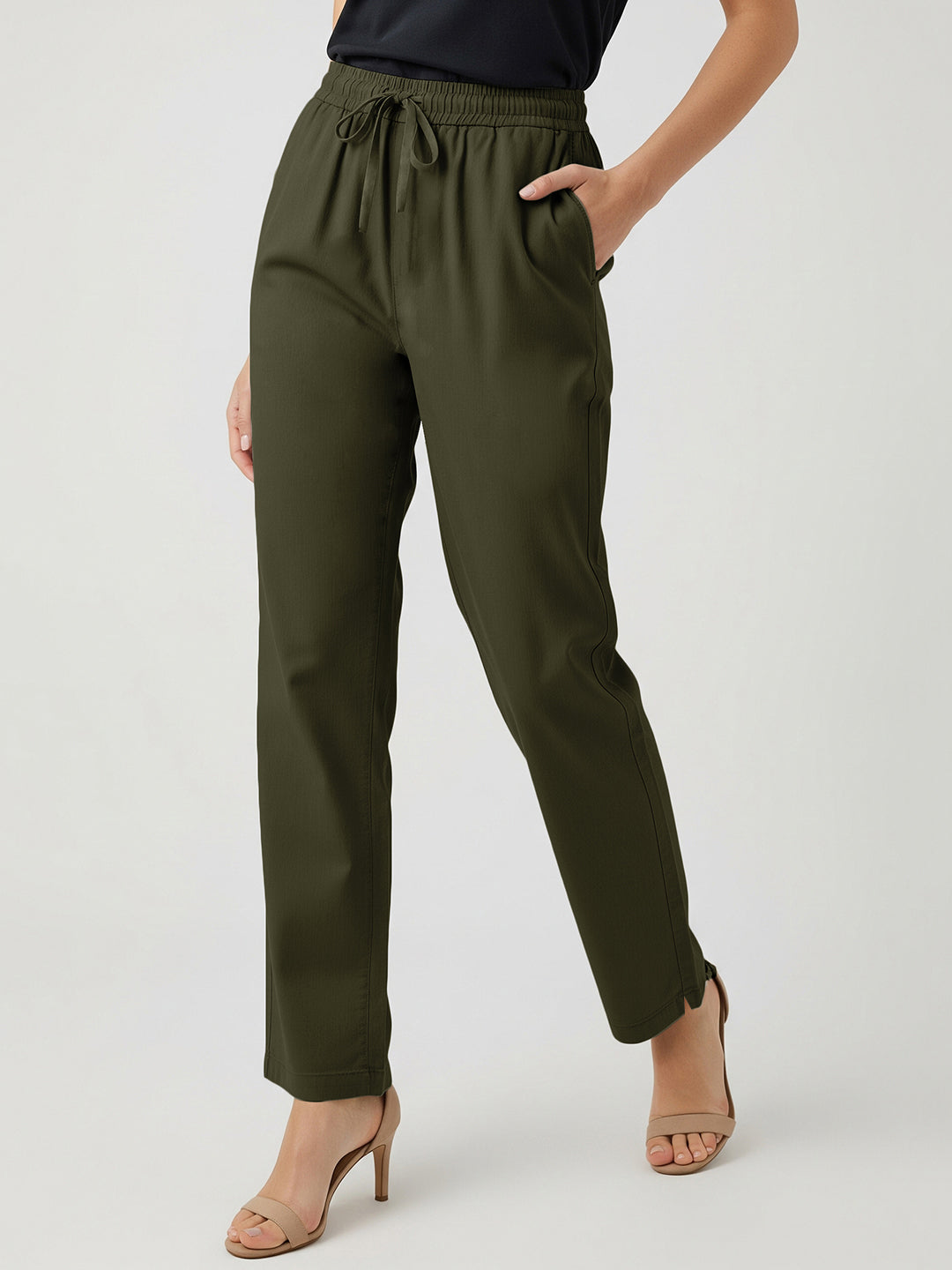 Olive Everyday Cotton Pants