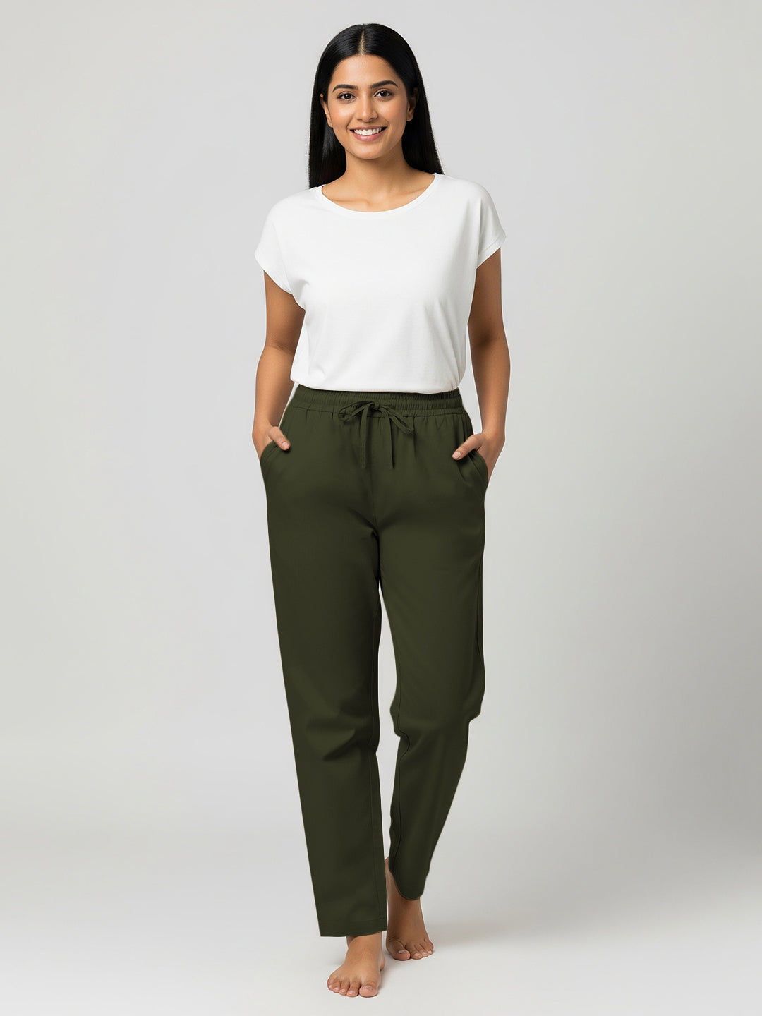 Olive Everyday Cotton Pants