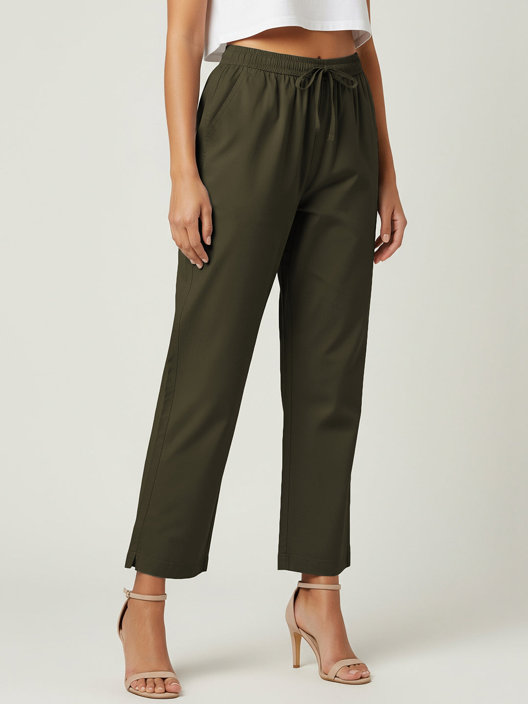Olive Everyday Cotton Pants