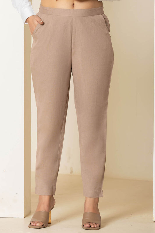 Light Brown Airy Linen Pants