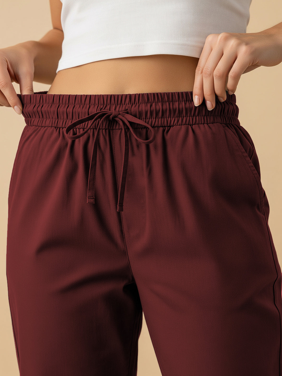 Maroon Everyday Cotton Pants