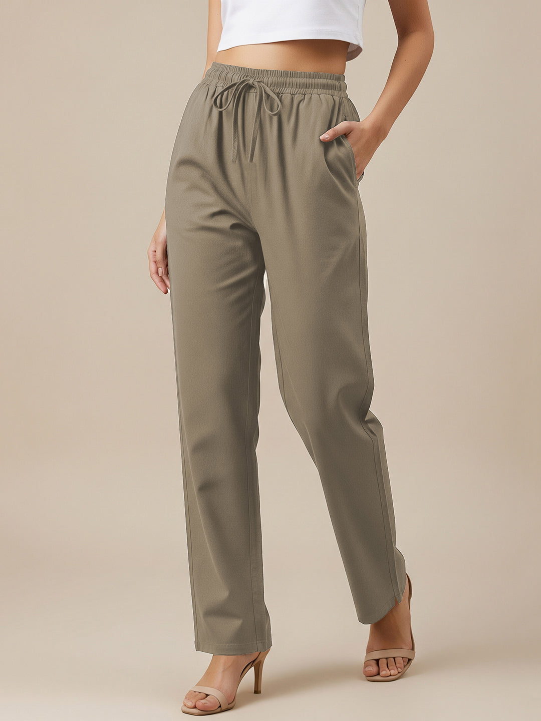 Light Brown Everyday Cotton Pants