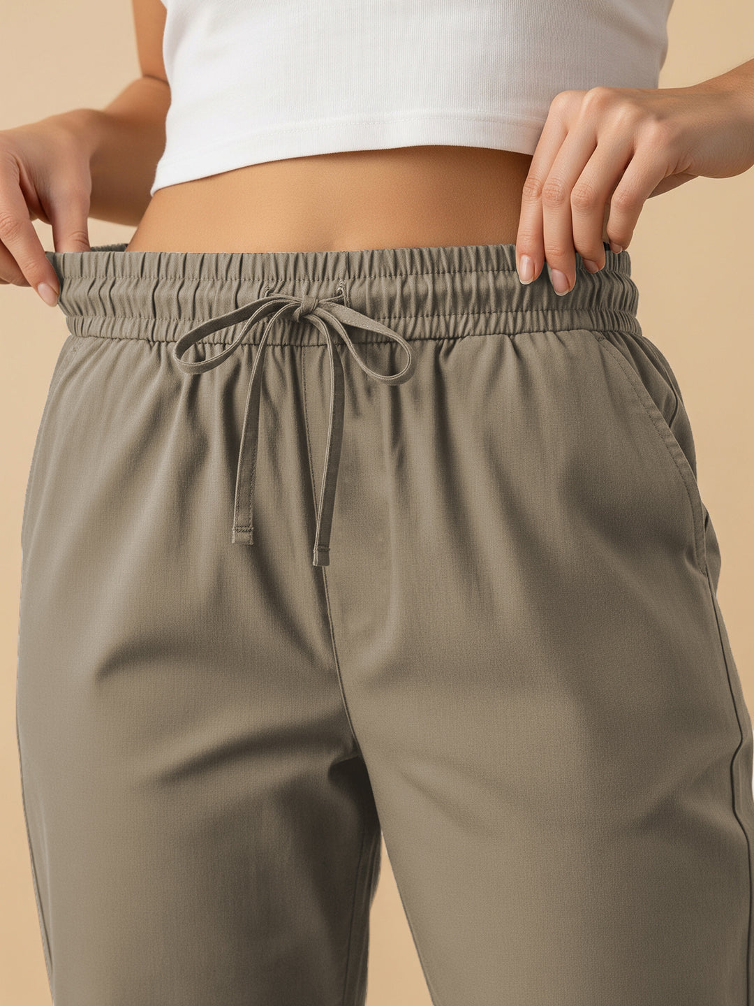 Light Brown Everyday Cotton Pants