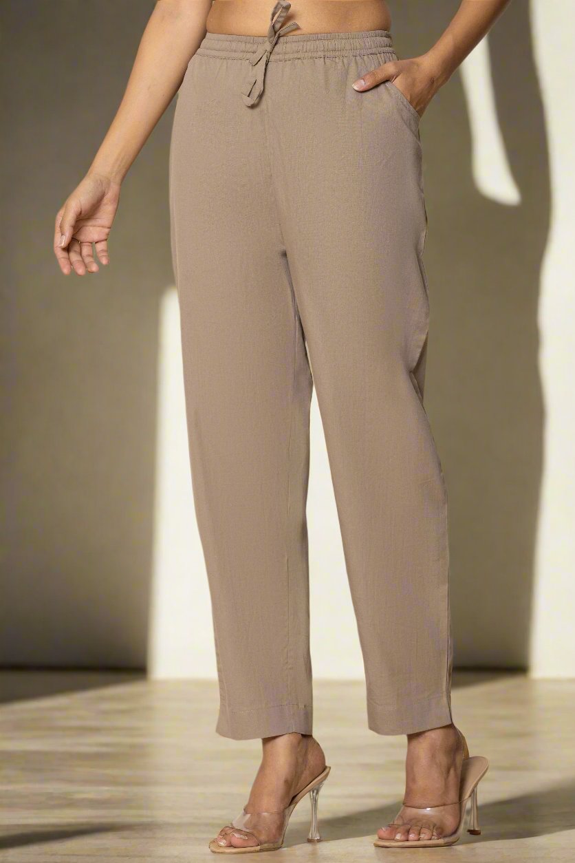 Light Brown Everyday Cotton Pants