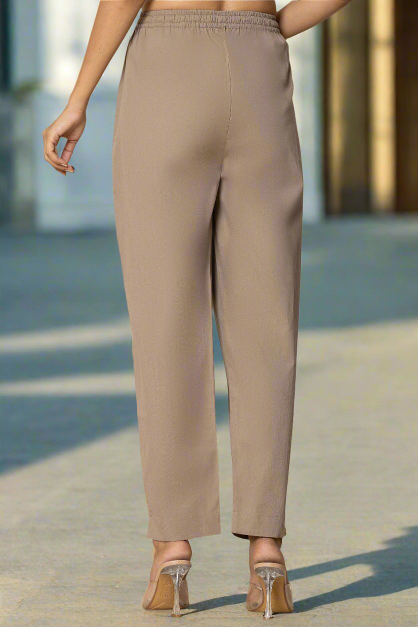 Light Brown Everyday Cotton Pants