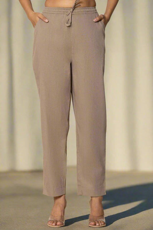 Light Brown Everyday Cotton Pants