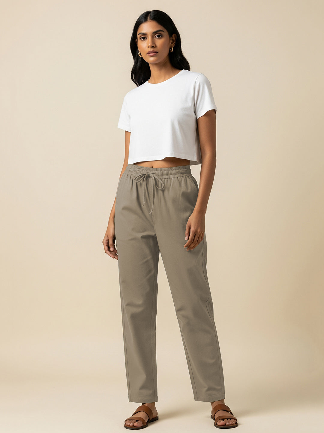 Light Brown Everyday Cotton Pants