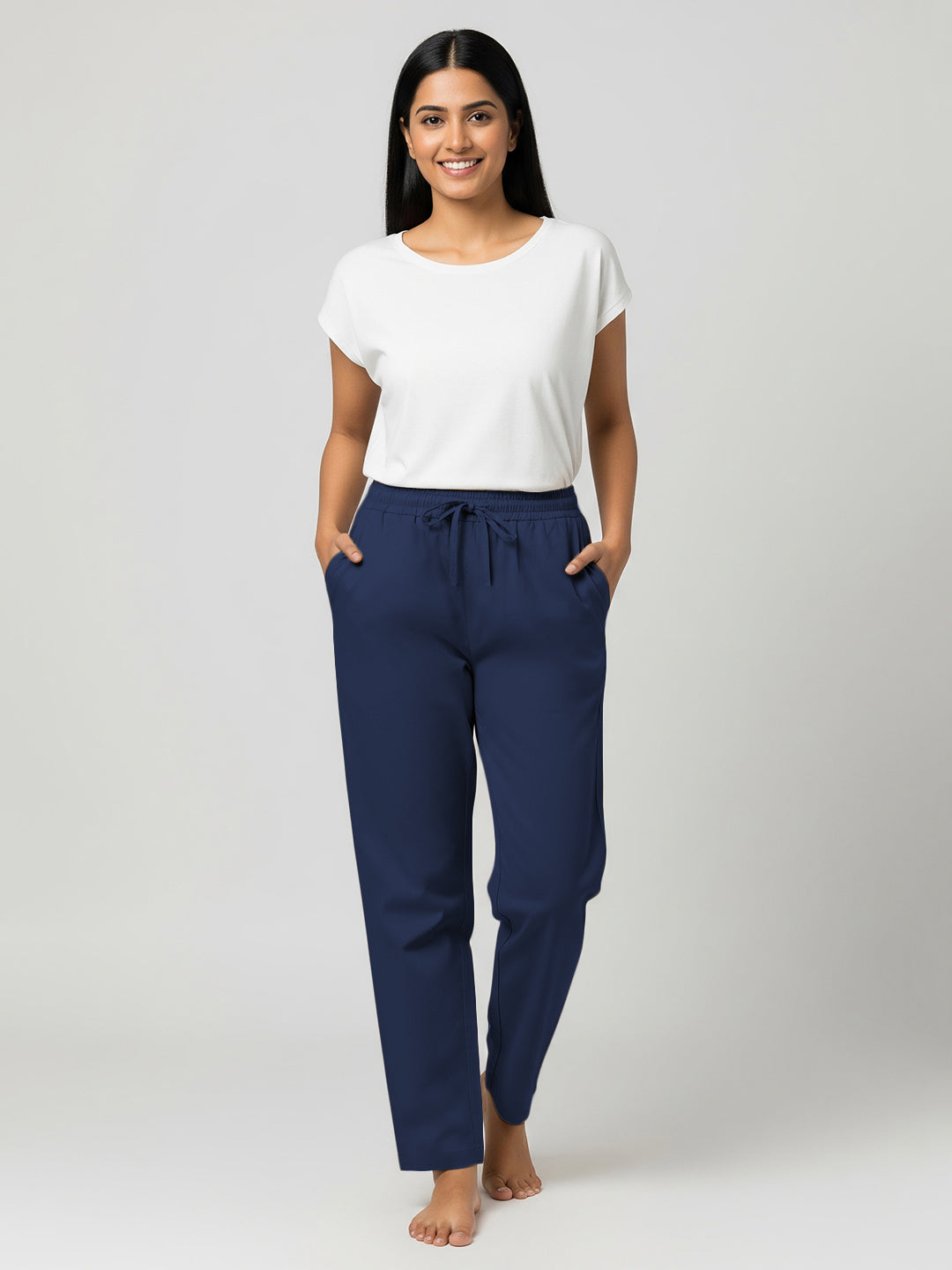 Navy Everyday Cotton Pants