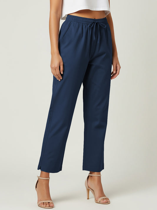 Navy Everyday Cotton Pants