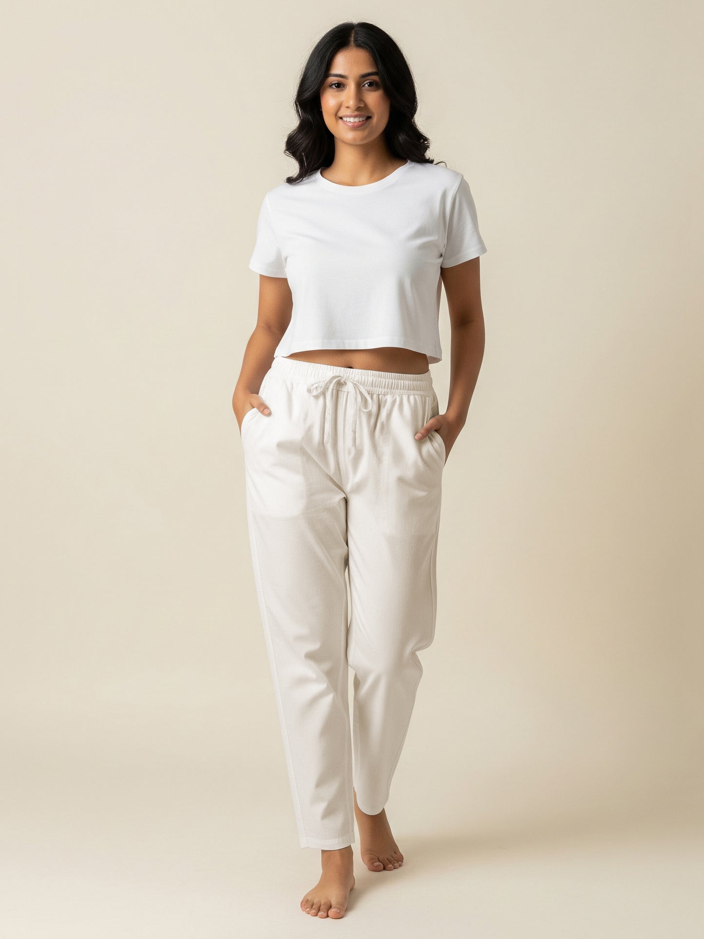 Off White Everyday Cotton Pants