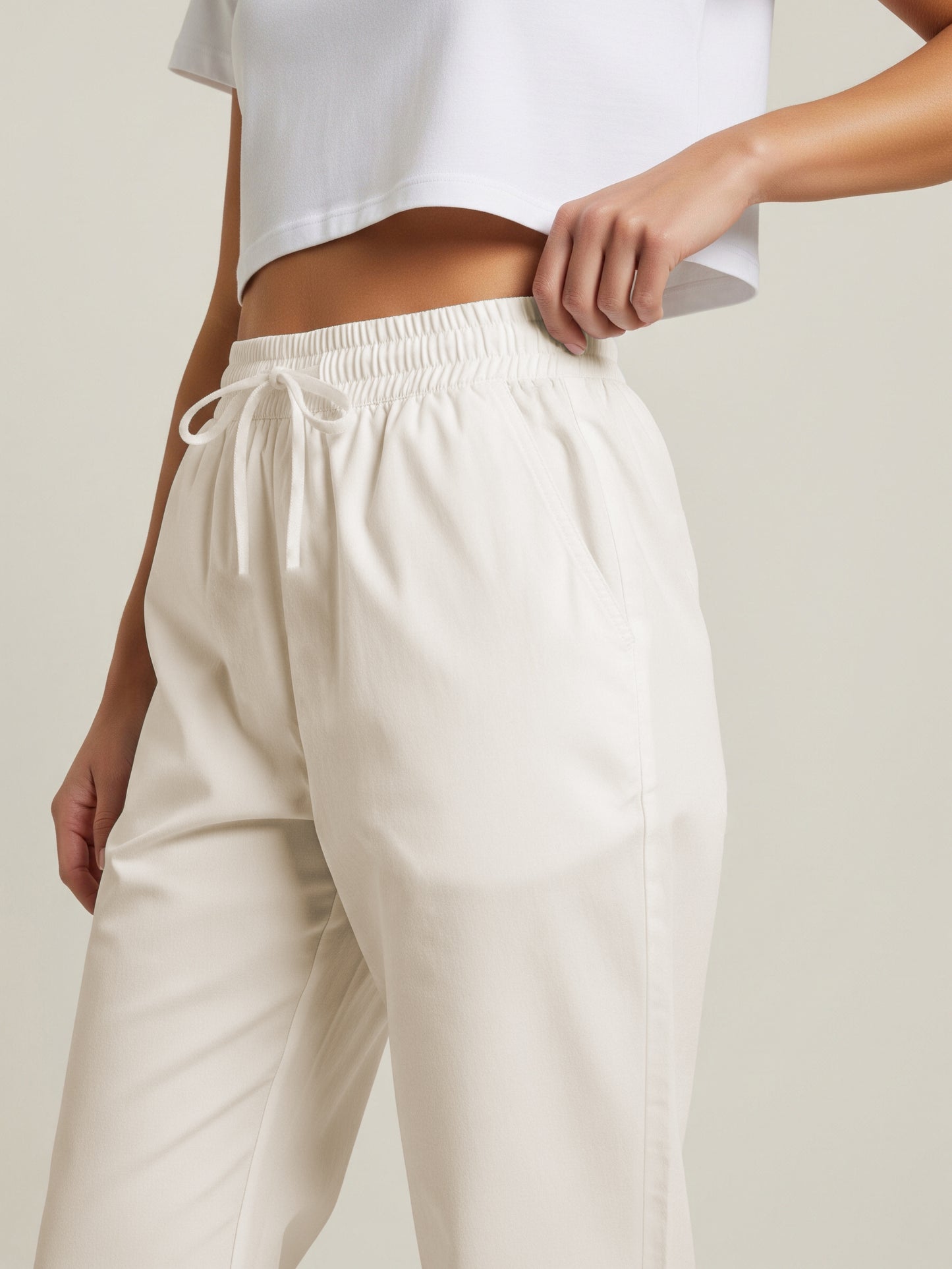 Off White Everyday Cotton Pants