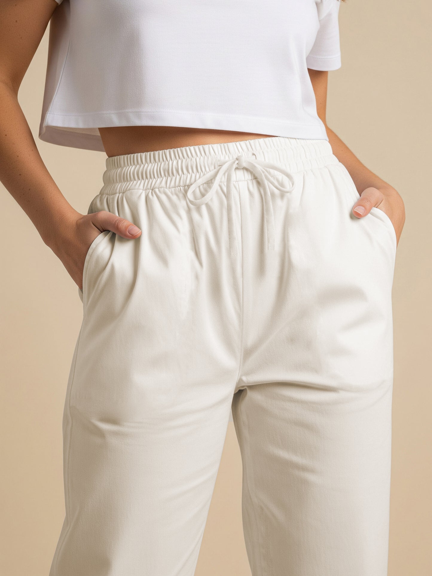 Off White Everyday Cotton Pants