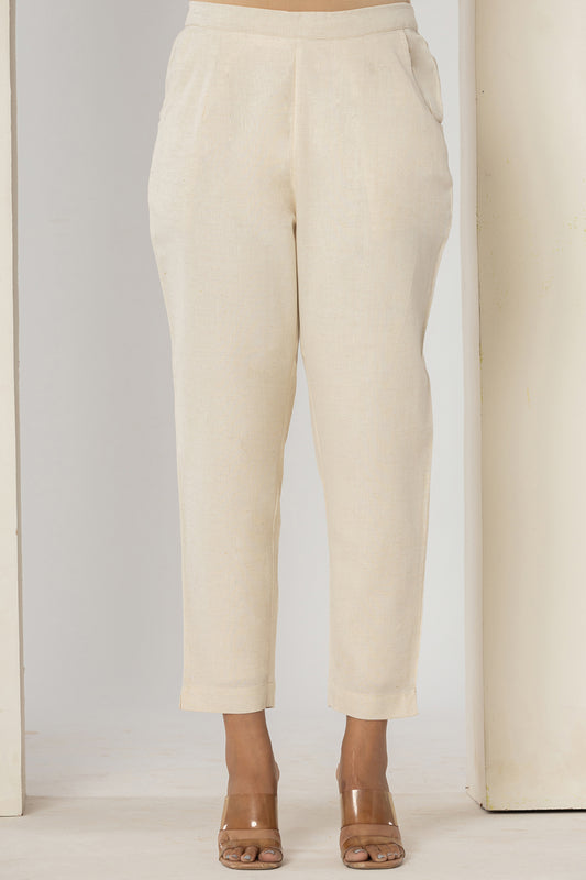 Off-White Airy Linen Pants