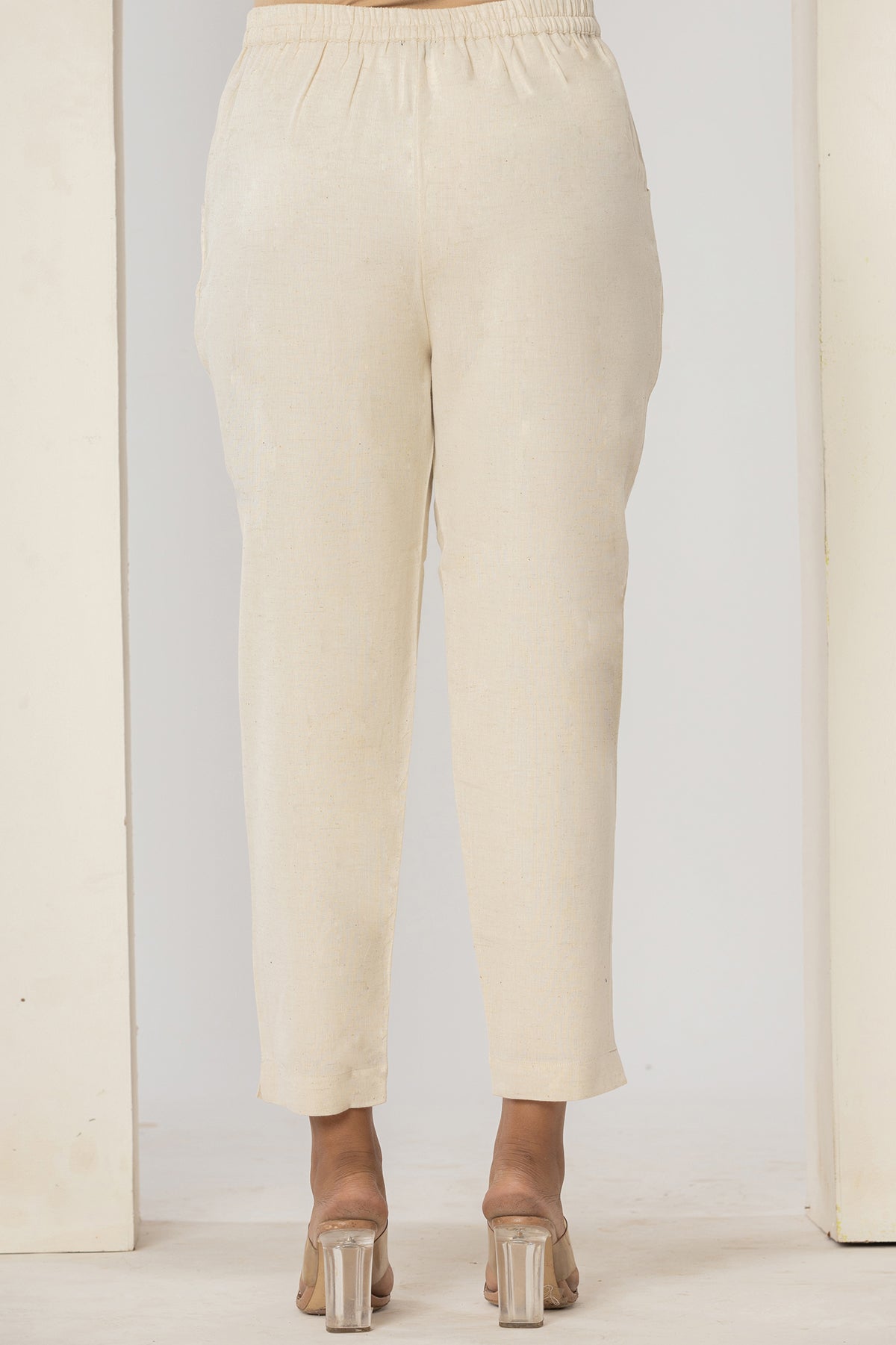 Off-White Airy Linen Pants