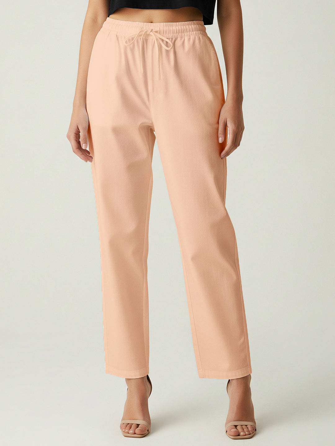 Peach Everyday Cotton Pants