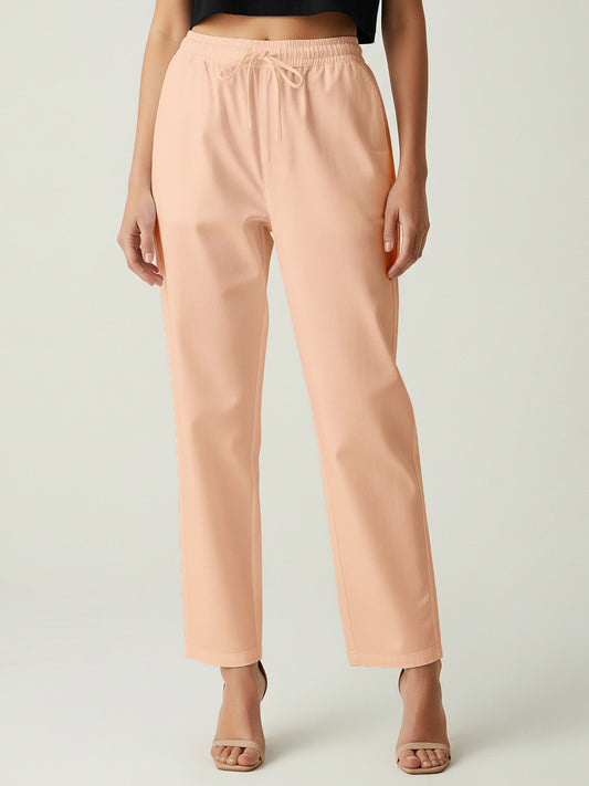 Peach Everyday Cotton Pants