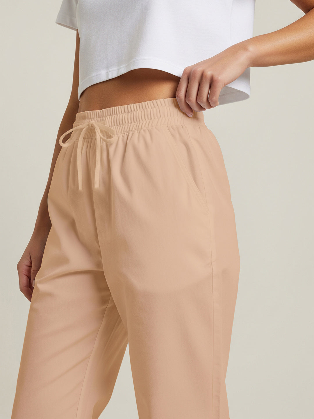 Peach Everyday Cotton Pants