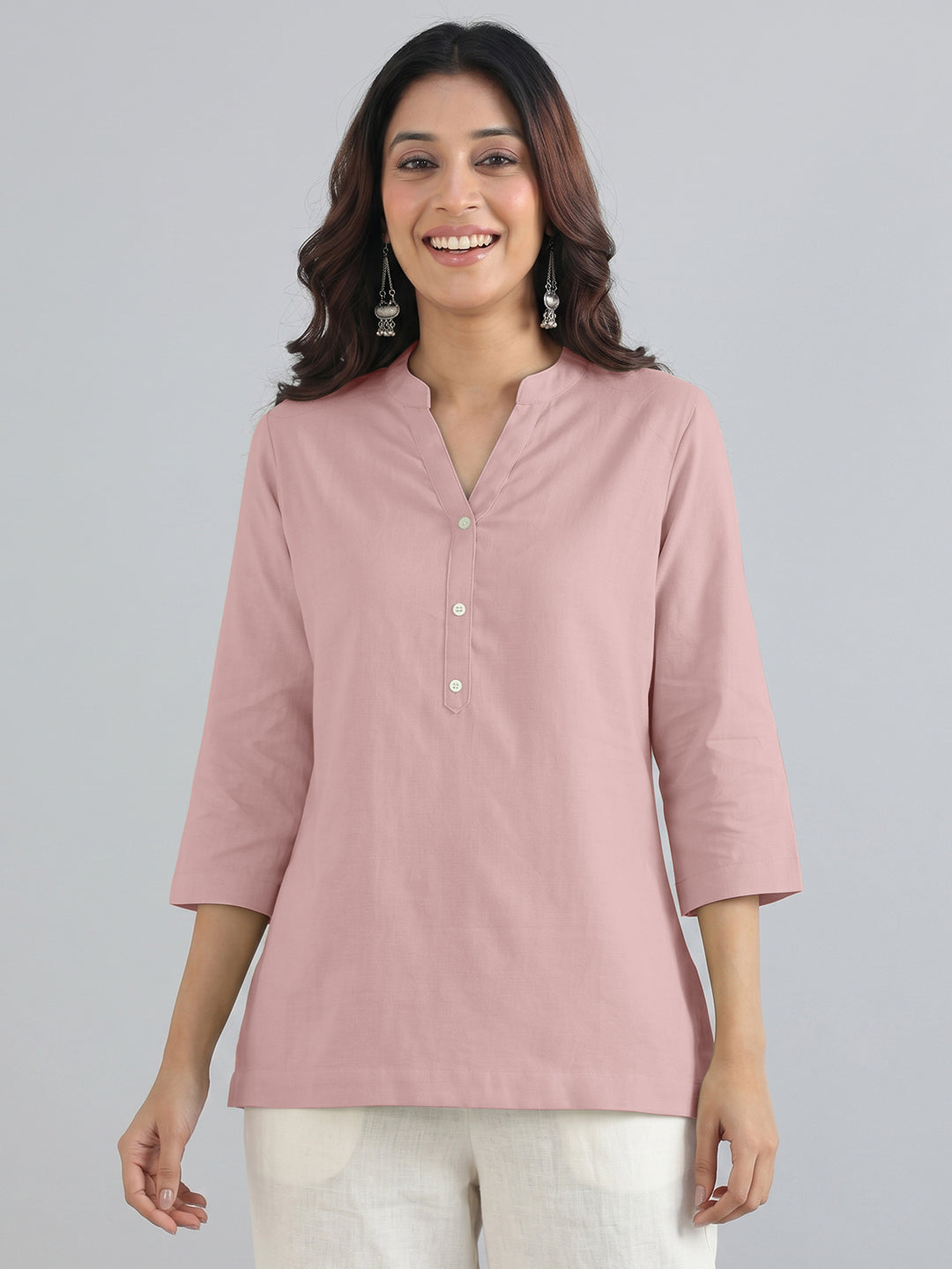 Rose Pink Airy Linen Top