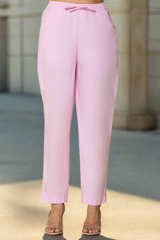 Pink Everyday Cotton Pants