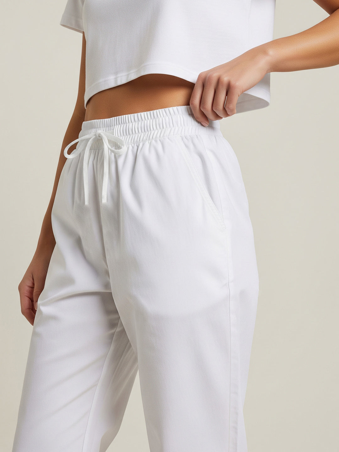 White Everyday Cotton Pants