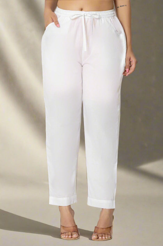 White Everyday Cotton Pants