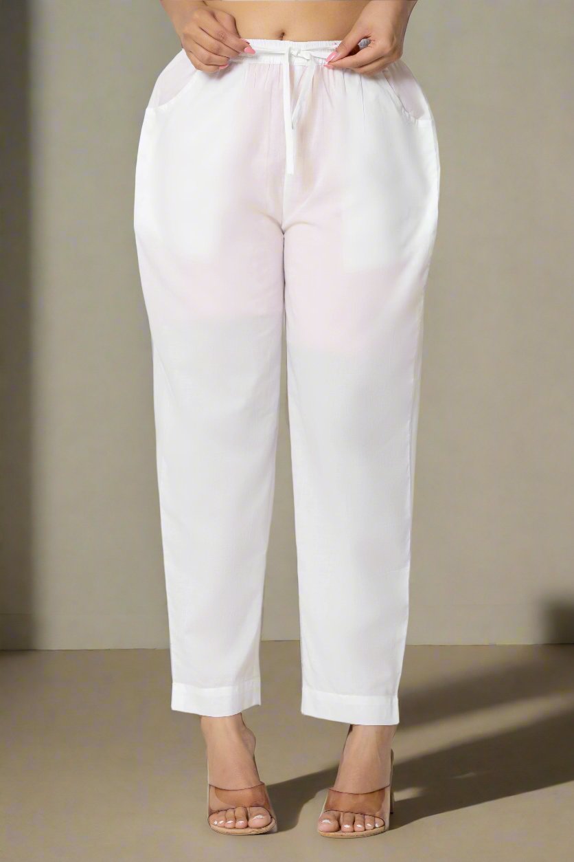 White Everyday Cotton Pants